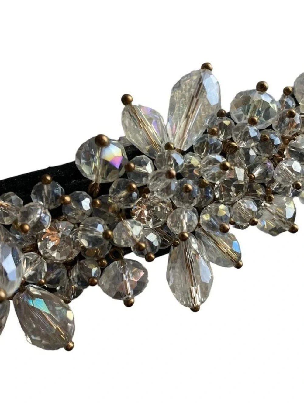 Crystal Beaded Black Belt